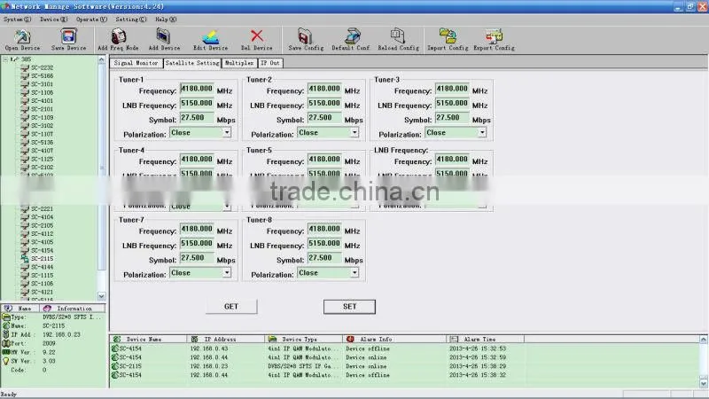 8RF input to IP Converter/Gateway(64SPTS/multicast)out) /DVB-S to IPTV