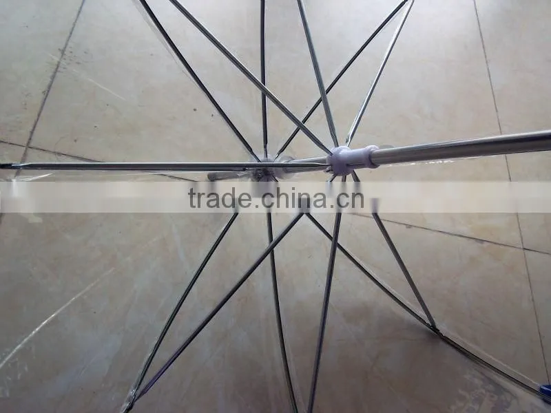 different kinds of custom market POE fabric transparent umbrella for sale