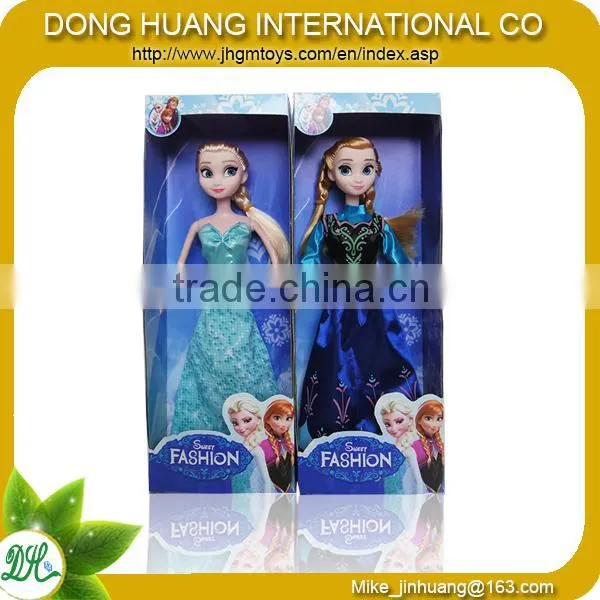 2014 educational girl fashion snow queen wholesale frozen doll elsa and anna