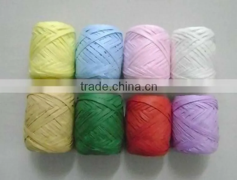 HOT SALE ! 23g Red White Paper Raffia Ribbon Keg