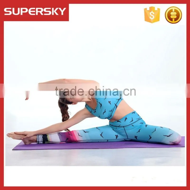 K-823 mesh fitness yoga wear for women sublimation print sport yoga wear