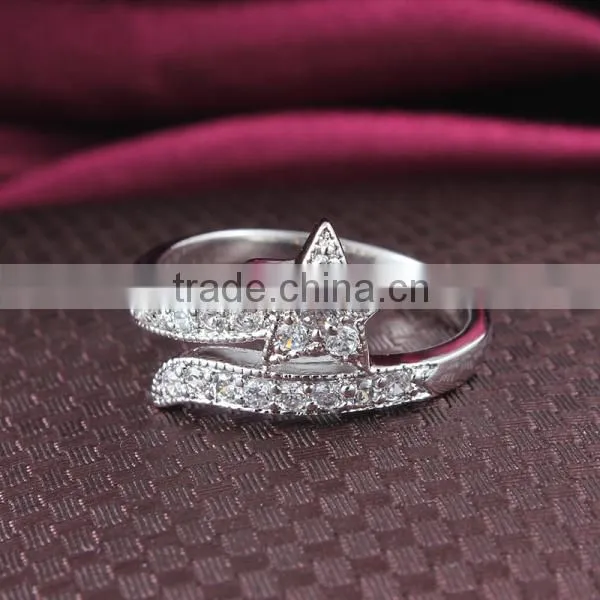 2015 factory new fashion 925 silver china cz rings