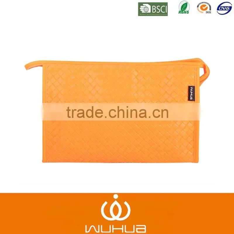 hot sale double-deck cosmetic bag weave makeup bag