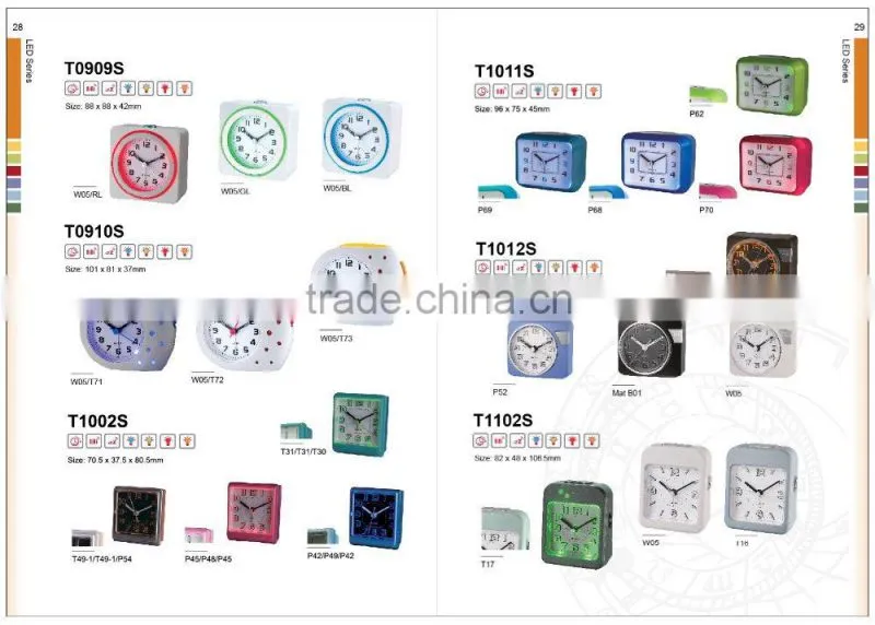 LED touch light Desktop Clock with Snooze alarm clock