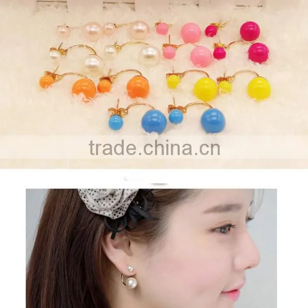 cheap price pearl designs fake double pearl earring
