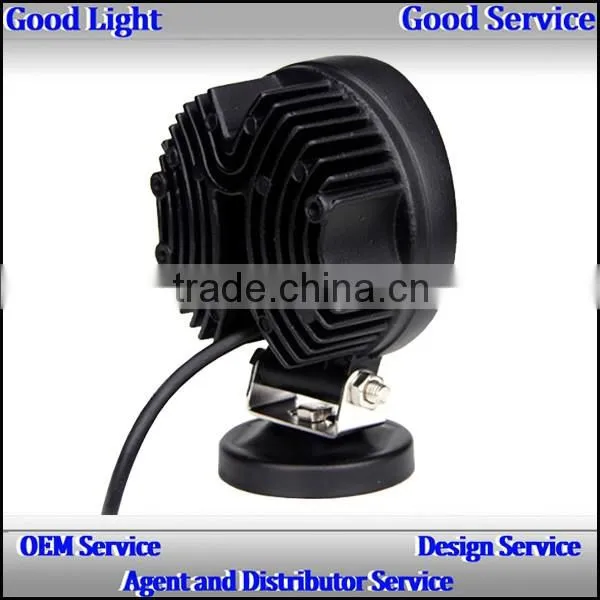 Excellent Round 12 volt 27w led work light with magnet for truck, tractor, suv