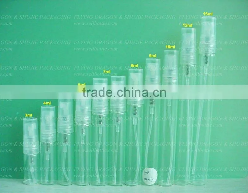 Tester glass bottle 15ml,sprayer