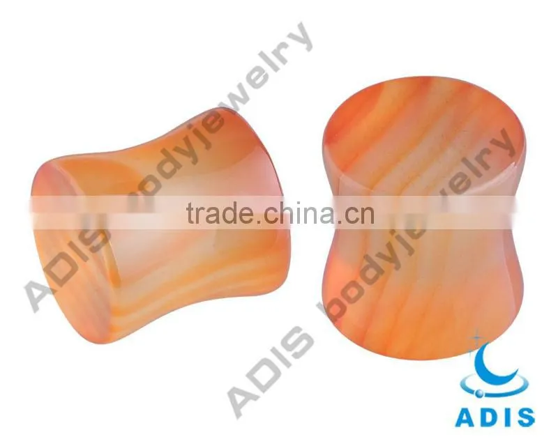 Fashion Piercing Jewelry Wholesale Natural stone flesh tunnel plug