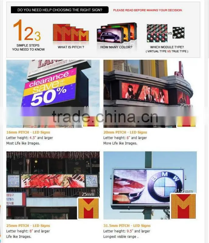 led message display sign / Outdoor GRY LED Display, Unit size 256(L)*25.6(H)*20(D)CM