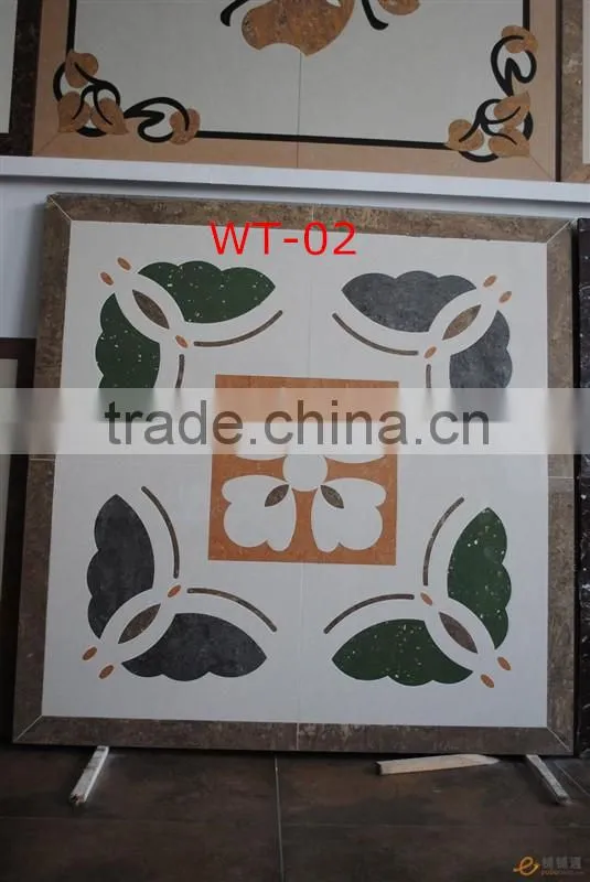 WT-05 rectangle water jet marble floor medallion