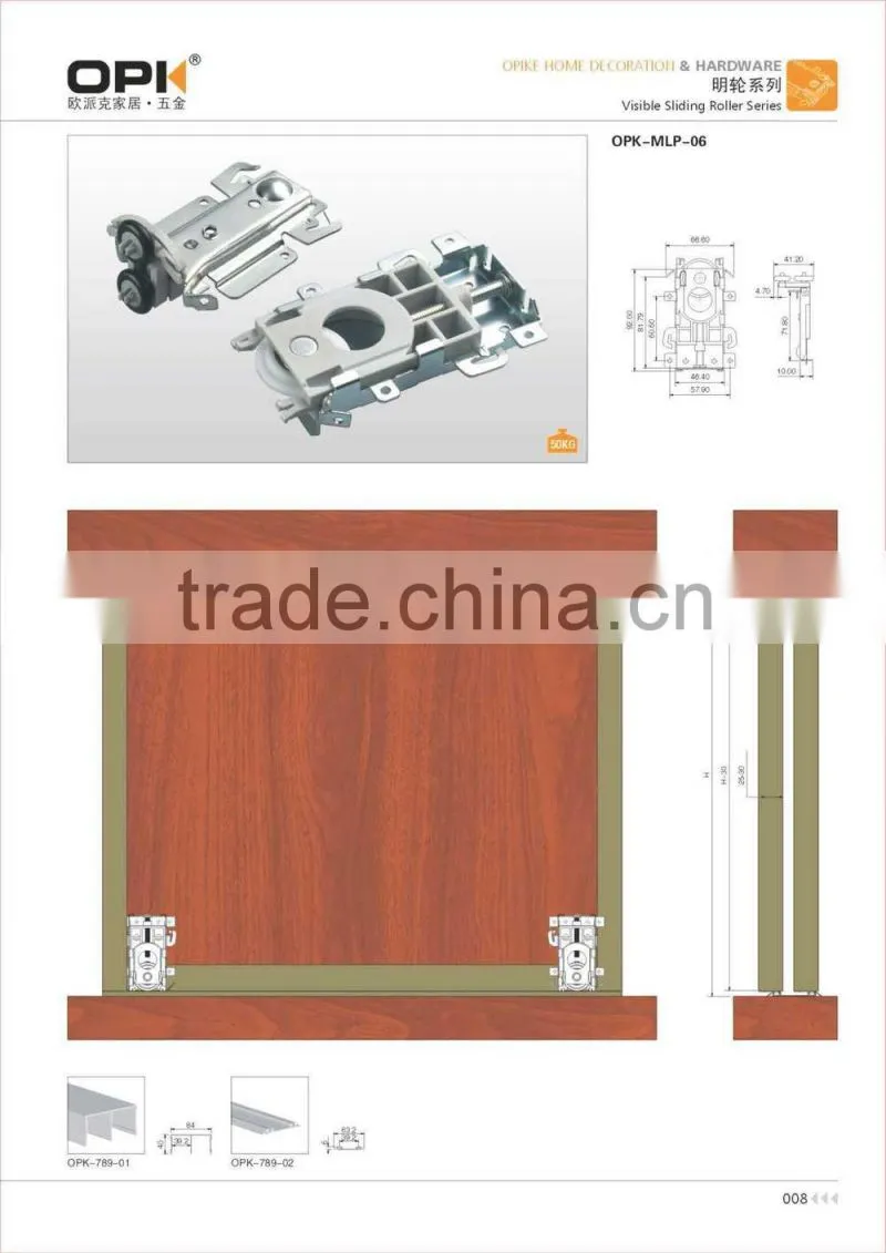 Wood Door Roller for Sliding Door Closet