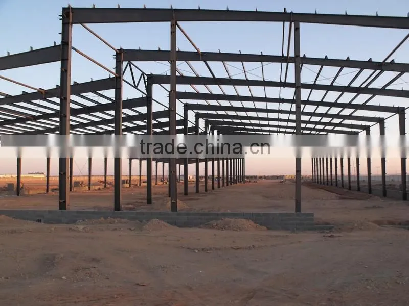 Steel structure warehouse design and supply with workers overseas
