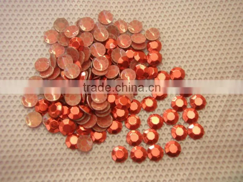 korean quality hot fix rhinestuds ,iron-on rhinestuds, red color