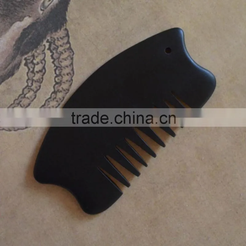 Natural black nephrite bianshi comb