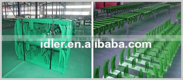 Trough frame for belt conveyor