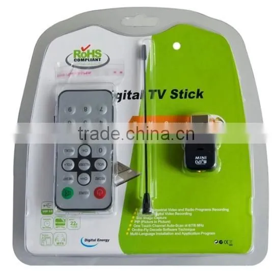 USB DVBT Mini USB Digital TV Stick TV Tuner Dongle Receiver Recorder