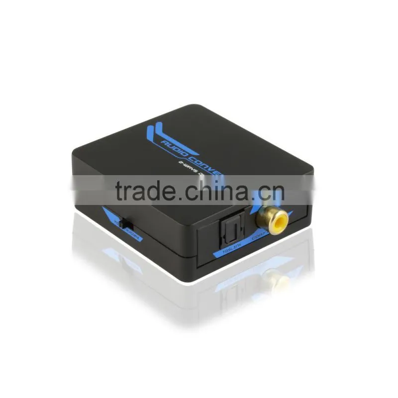 New premium 2 way digigtal audio converter (coaxial to toslink or toslink to coaxial) digital to analog audio converter