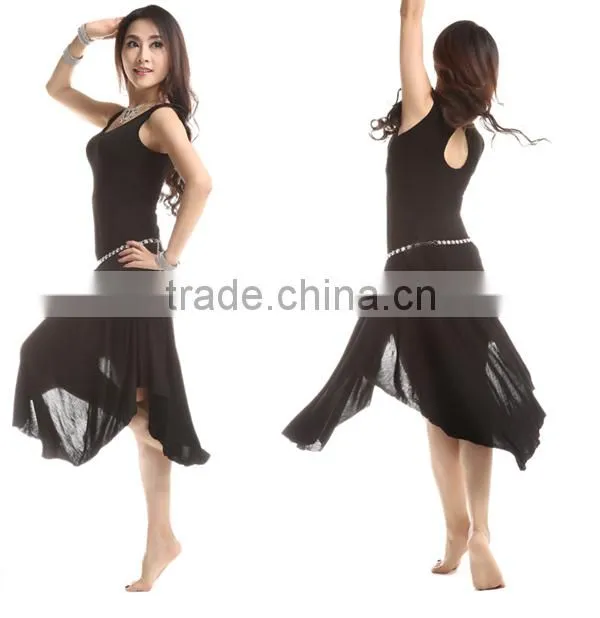 2014 Simple and Comfortable Cotton Belly Dance Practise Wear, Belly Dance Dress (QC2218)