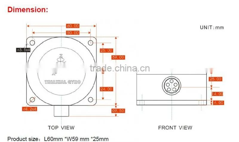 Military Industry Gyro Angular Sensor With Compact And Light Design