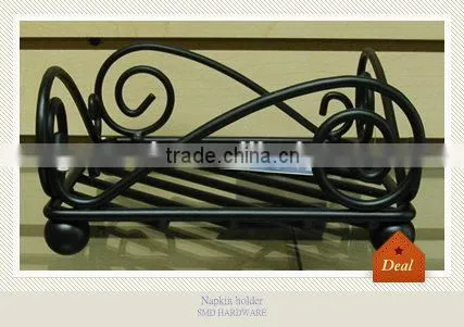 Metal antique scroll napkin holder
