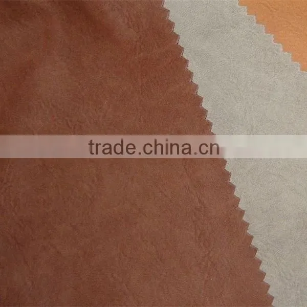 Yang buck embossed PU leather for shoe upper material usage