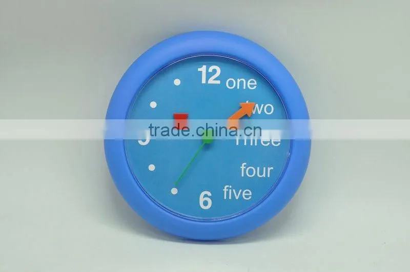 fanny new design plastic wall clock with FANCY picture for promotional gift