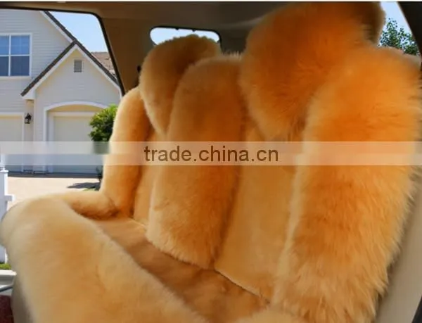 New Design Real Long Fur Australian Lamb Fur Car Fur Seat Cover Set