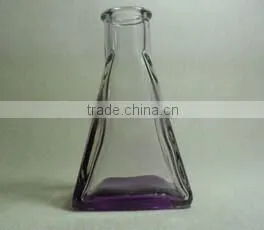 colored taper shape aroma Reed diffuser glass bottle with cork