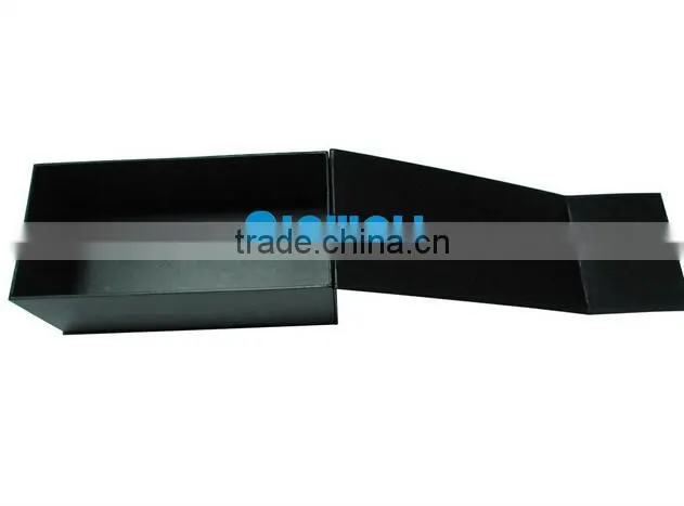 handmade rigid cardboard box black box packaging for gift