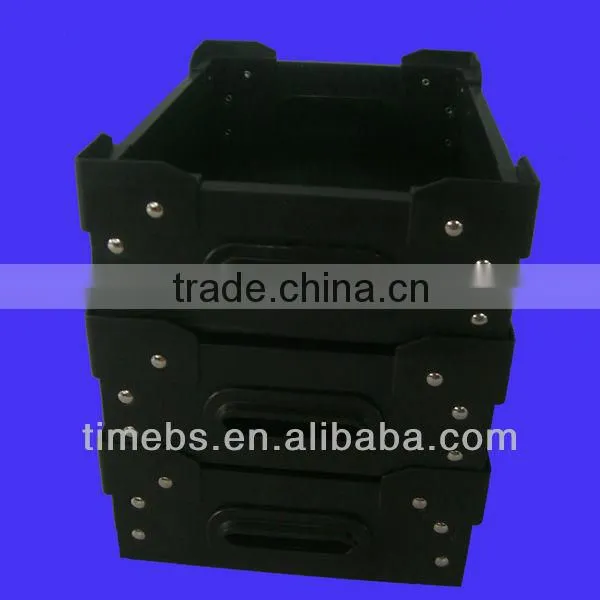 Collapsible esd plastic box