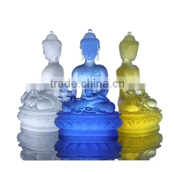 glass buddha statue Liuli glass Made of old traditional methods liuli buddha