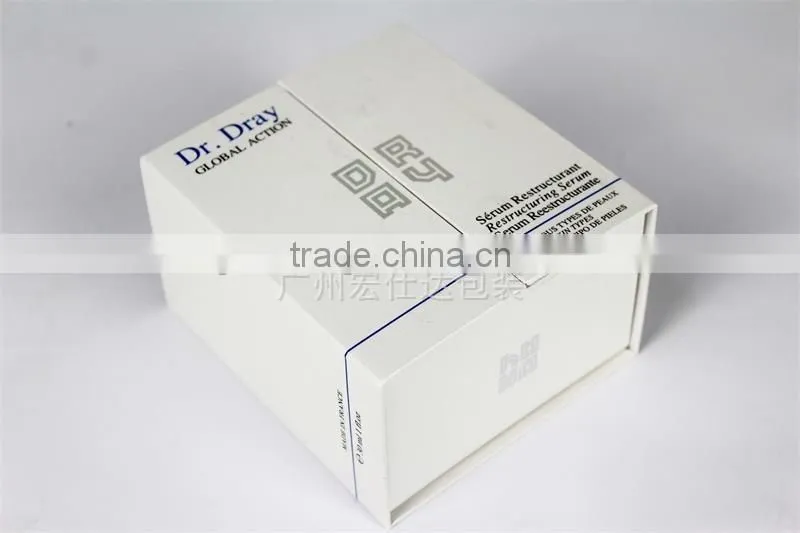 Professional Factory Double open type Luxury white empty cosmetic cream box packaging box