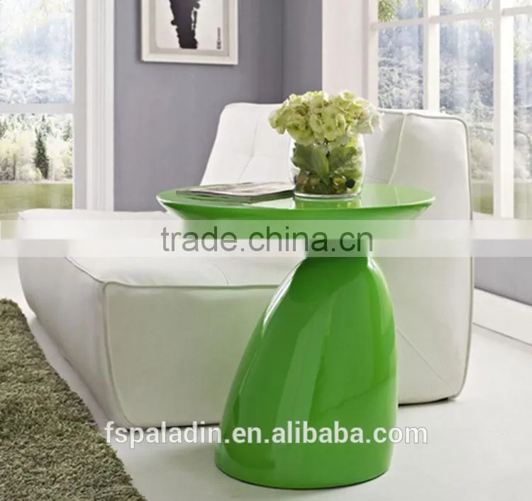 Modern Flow Fiberglass Side Table, Mushroom Shape