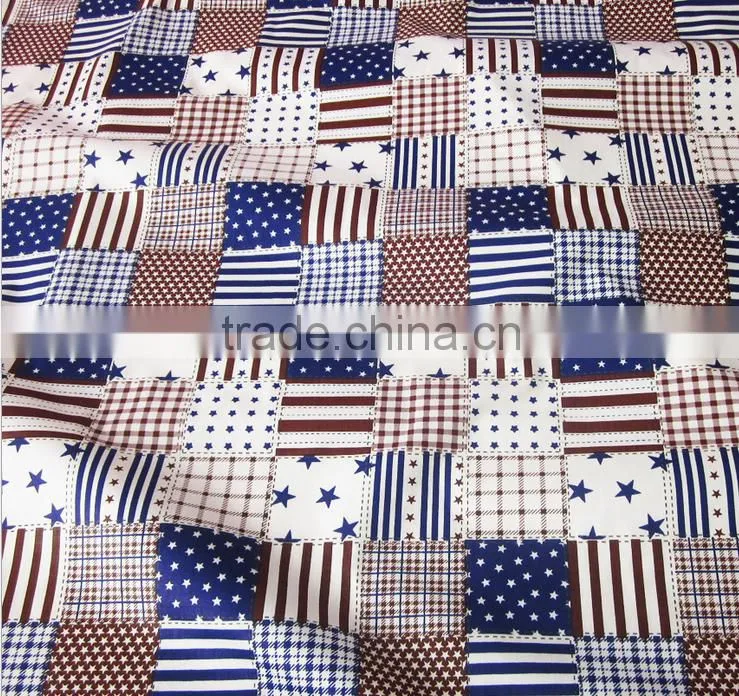 Printed quilting cotton fabric double sided twill 100% cotton fabric for bed sheets ,fabric and textile