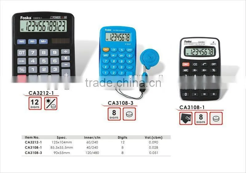 12 Digit Solar Power Office Calculator