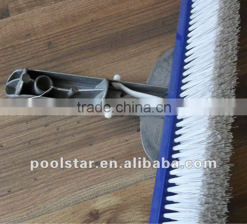 Long and Short Swimming Pool / Spa Curved Brushes for Cleaning w/ Alu Handle and EZ-Clip P1410 / P1411