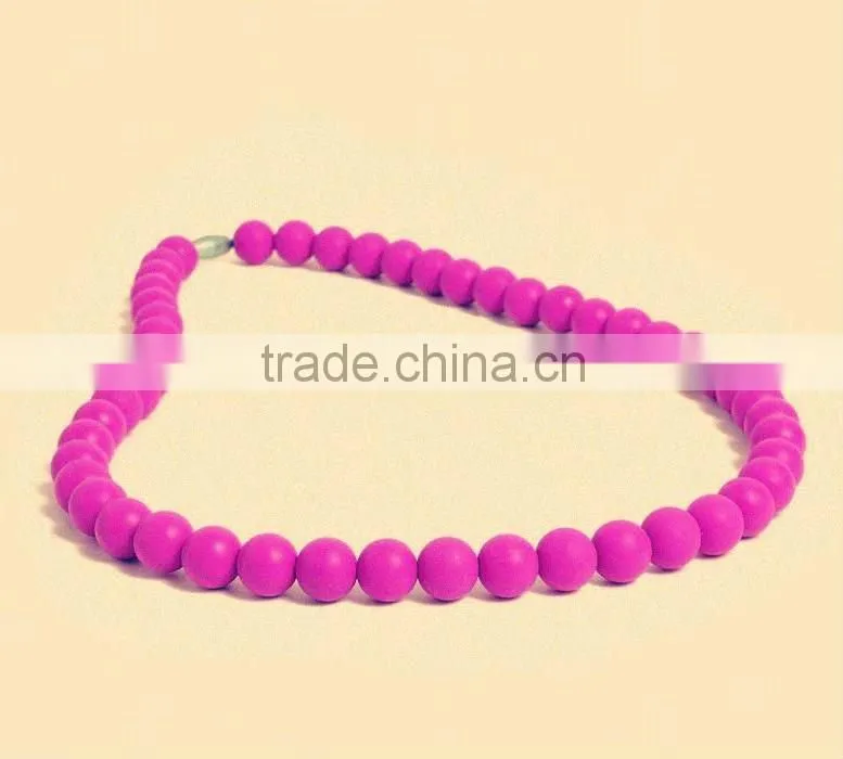 food grade baby teether necklace chewbeads style