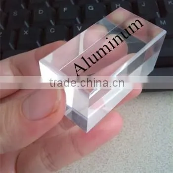 clear solid acrylic logo/sign block