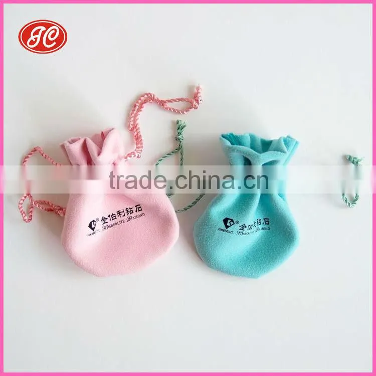 1 logo microfiber jewelry bag for any jewelry