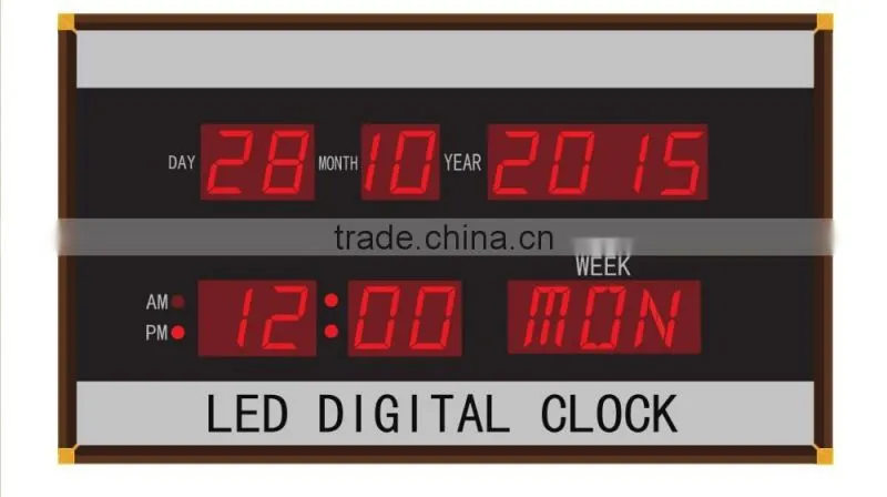 Multi-function led digital wall clock -Factory price