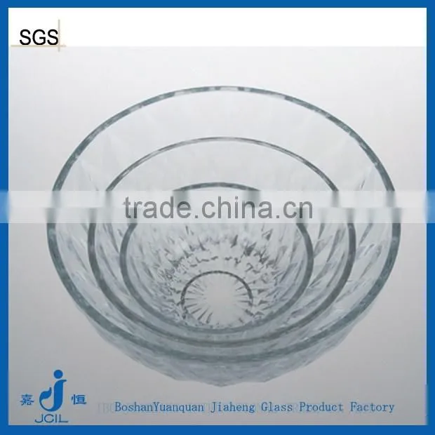 Homeware glass decorate bowl for fruit