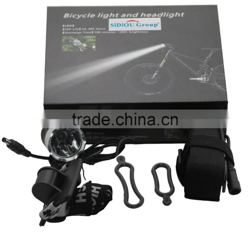 3 Modes Waterproof 10W 1200Lm XM-L2 T6 LED Headlight Headlamp Flashlight Head Torch Light Lamp Bicycle Bike Light Torch set