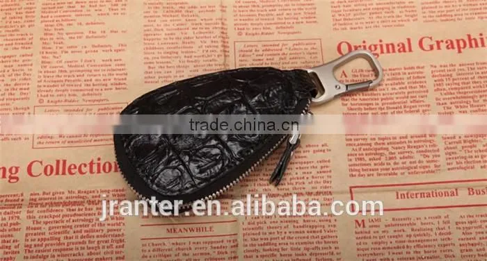 Fashionable custom car key case 100% crocodile leather car key case