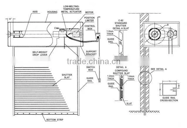 2015 new product roller shutter door with Europe standard