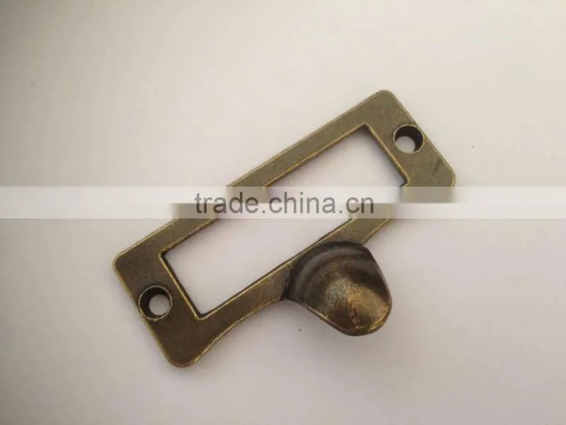 made in China furniture hardware zinc antique business card holder handles