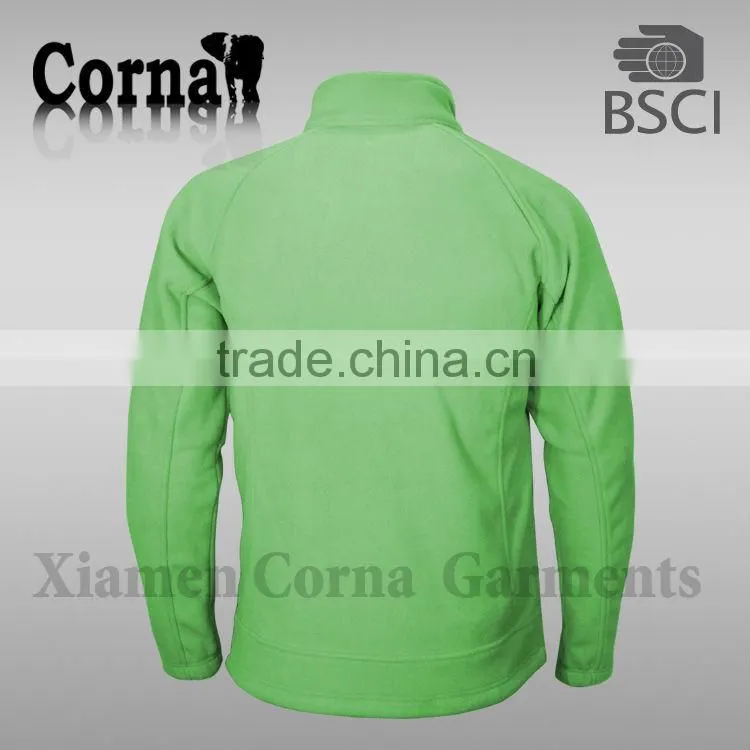 2016 men's cheap plus size green soft and warm fleece jacket
