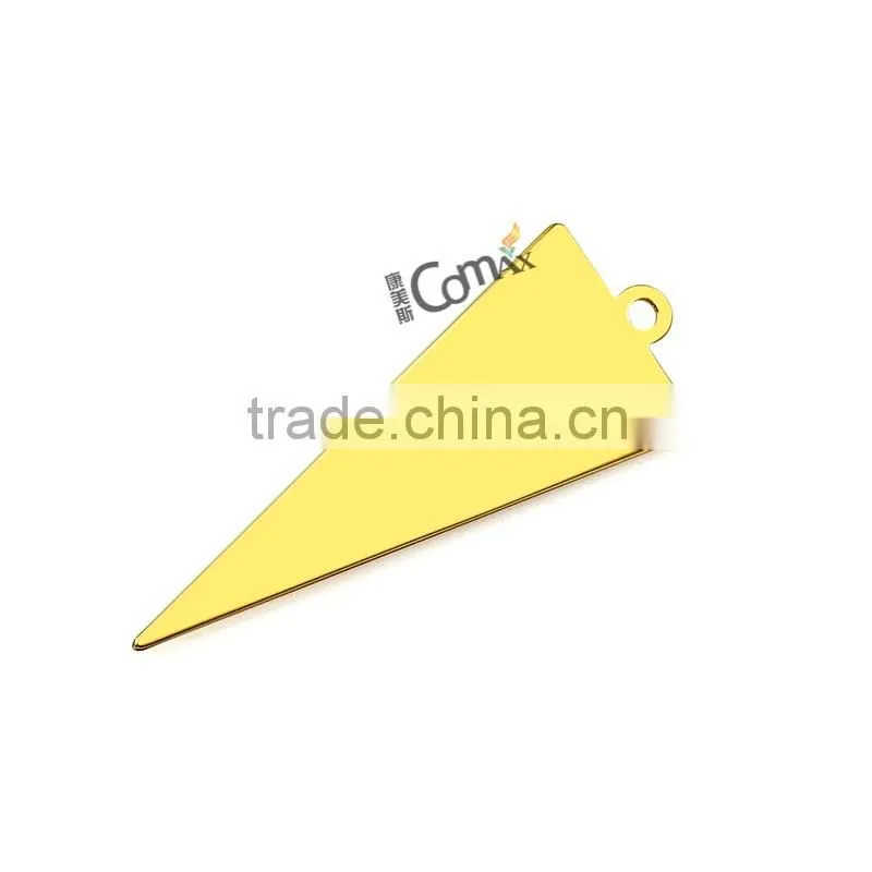 Fashion gold metal custom shape zipper pull for handbag