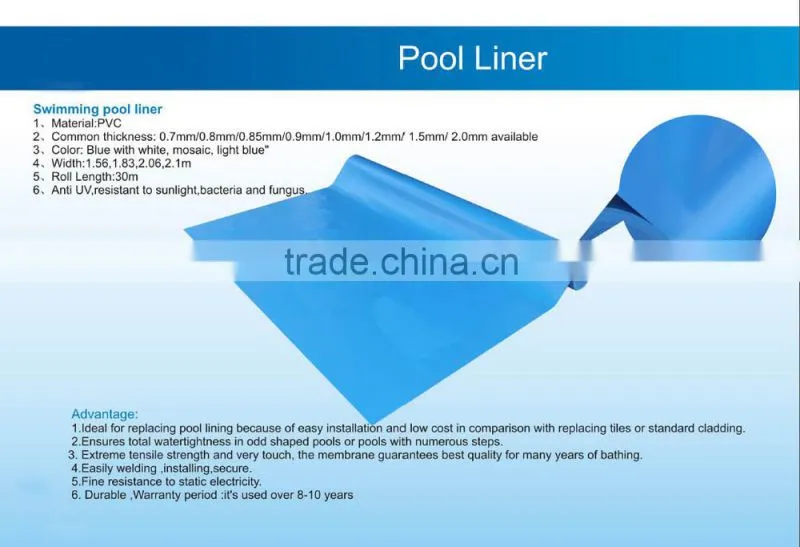 Hot sell Mosaic pvc swimming pool liner