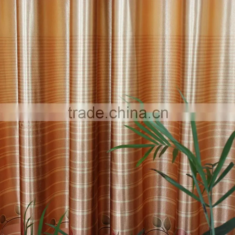 2016 summer color blackout curtain ,luxury polyester fabric twill for living room