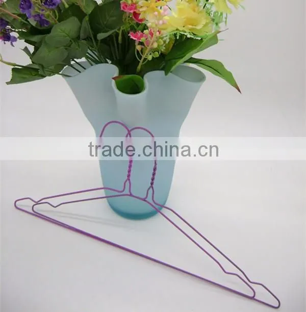 Powder-coated wire hangers for laundry